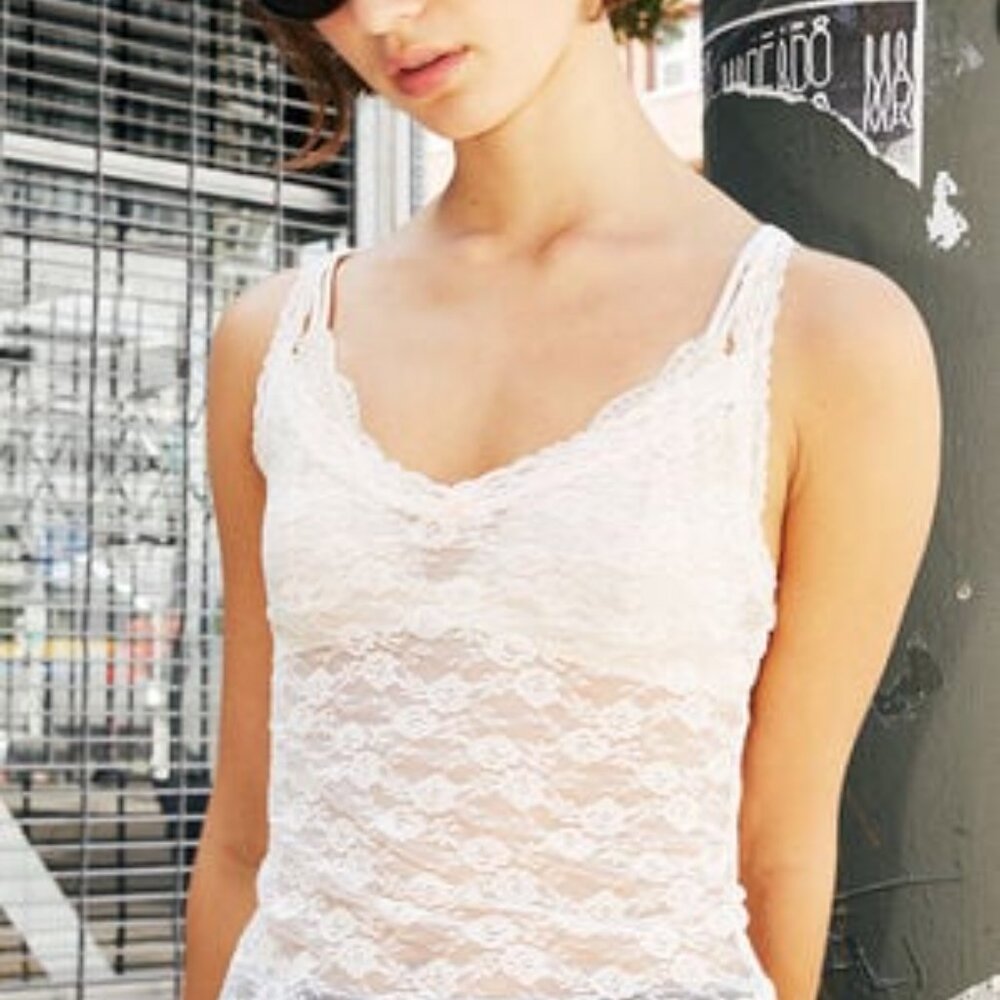 John Galt Sand Nicolette Lace Tank Top
